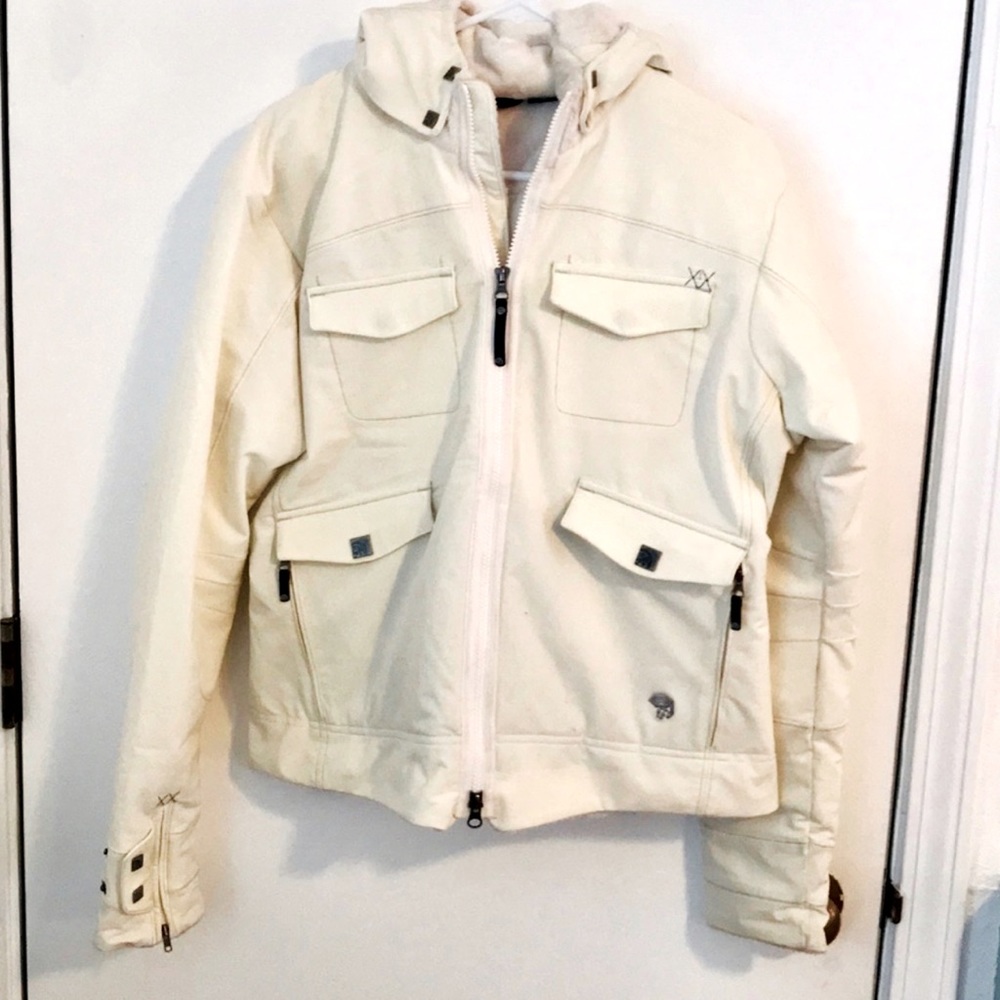 Mountain Hard Wear Creamy Winter White Jacket with Hood L